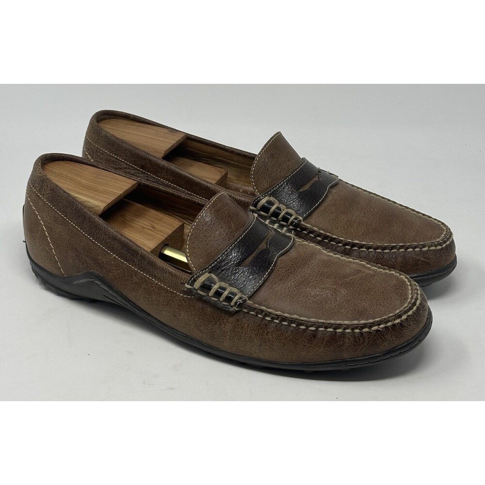 Martin Dingman Bill Penny Loafers Mens 11.5 M Brown Leather Slip On Buffalo Shoe